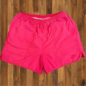 Vintage Nike Neon Pink Nylon Running Shorts – Size M – 90s Style
